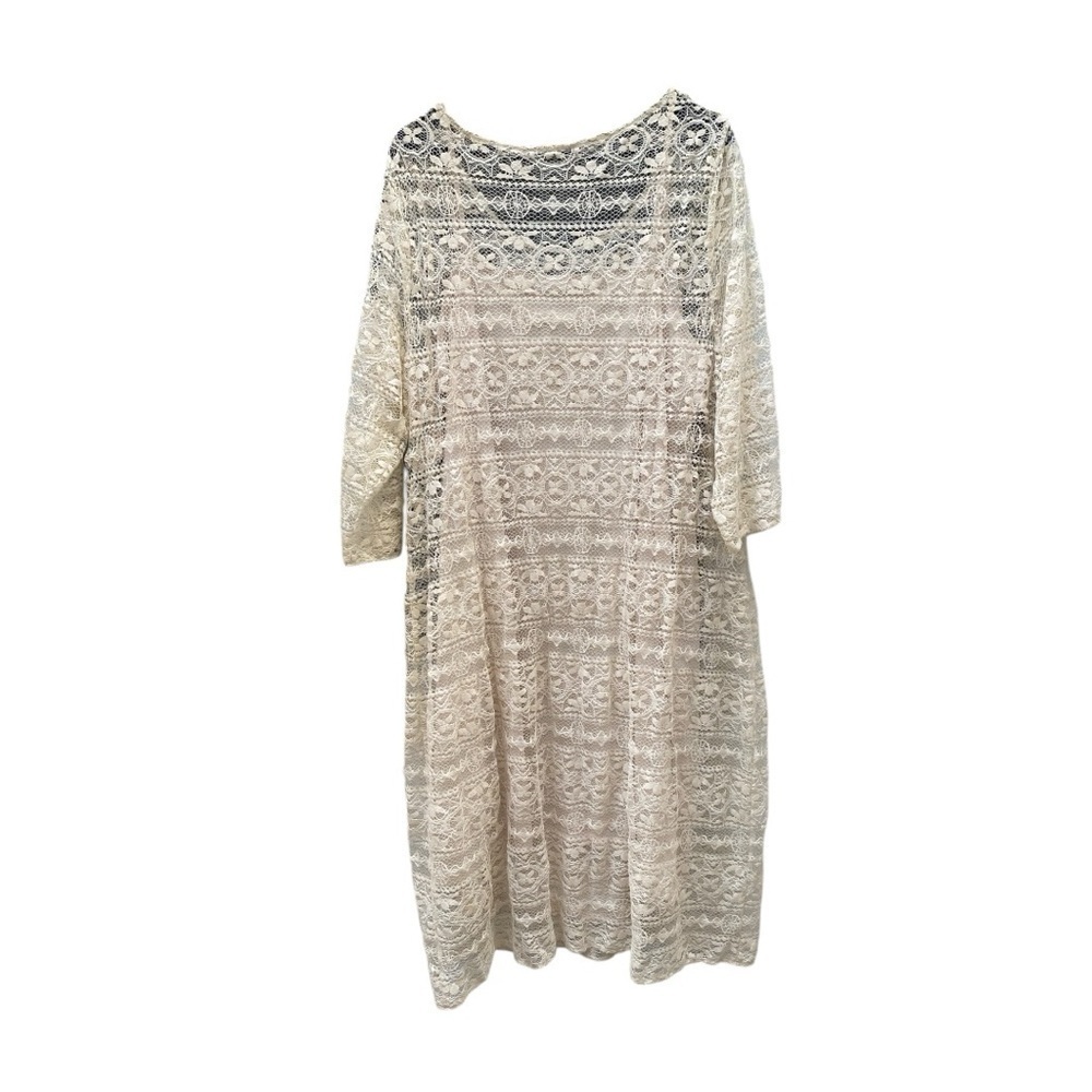 Cato PLUS SIZE Cream Lace Midi Dress I Size:22/24W - Picture 2 of 6